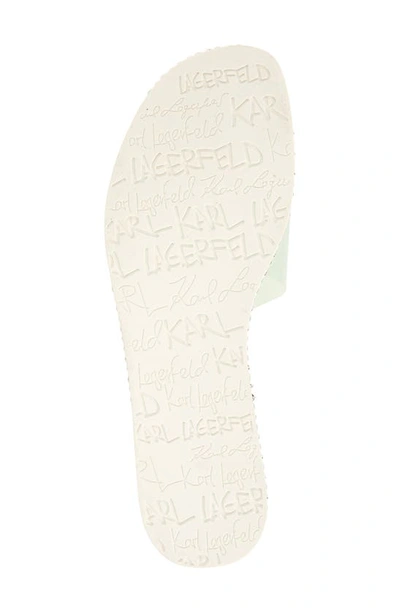 Shop Karl Lagerfeld Paris Bijou Slide Sandal In Mint
