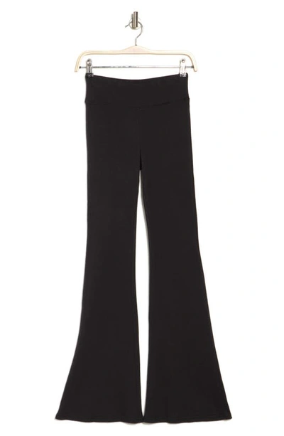 Shop Abound Rib Flare Pants In Black Jet