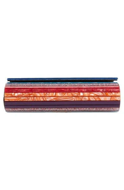 Shop Kurt Geiger Stripe Envelope Clutch In Mult/ Other