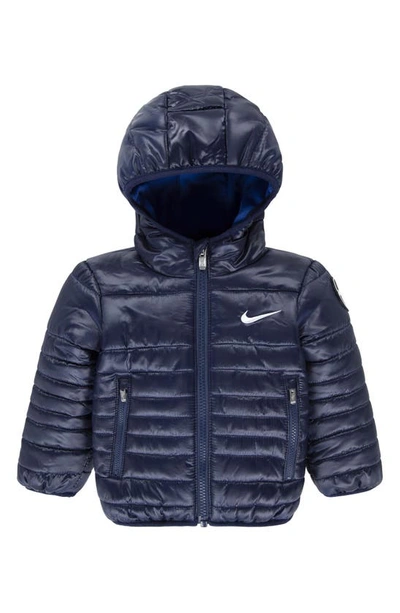 Nike Puffer Zip Jacket In Midnight Navy