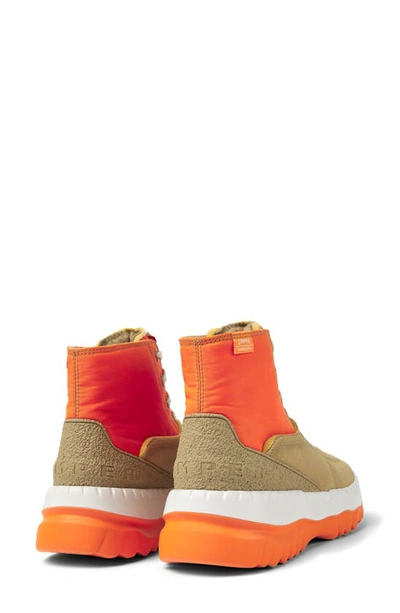 Shop Camper Teix High Top Hiking Sneaker In Orange/ Brown/ White