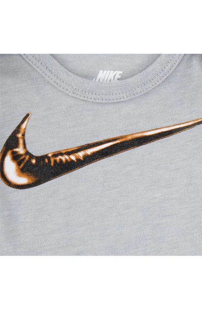 Shop Nike Assorted 3-pack Logo Bodysuits In Light Smoke Grey
