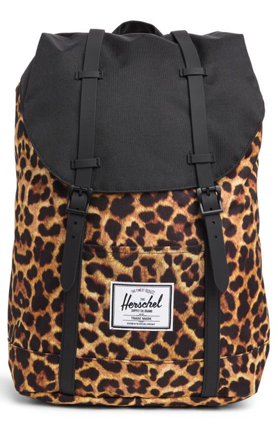 Shop Herschel Supply Co Retreat Backpack In Leopard Black