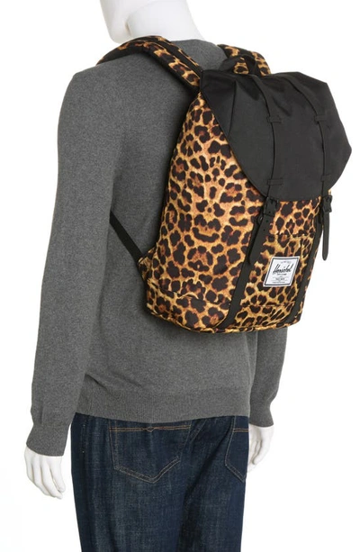 Shop Herschel Supply Co Retreat Backpack In Leopard Black