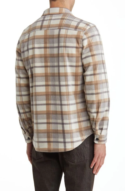 Union Cascade Buffalo Plaid Microfleece Button-up Shirt In Steam