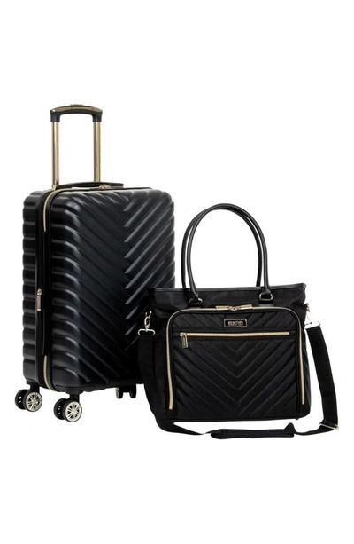 Shop Kenneth Cole Reaction Madison Square Travel Two-piece Set In Black