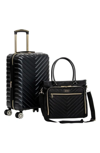 Kenneth Cole Reaction Madison Square Travel Two-piece Set In Black