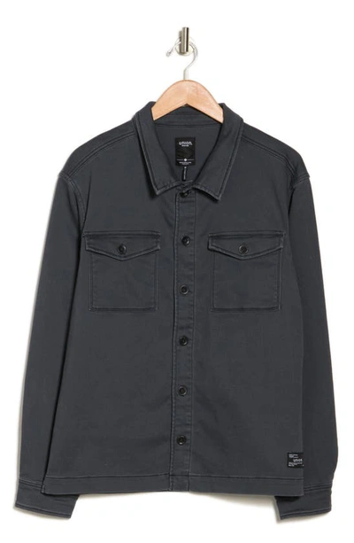 Union Lounge Twill Knit Shirt Jacket In Astro