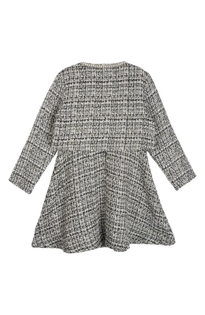 Rare Editions Kids' Bouclé Jacket & Twofer Dress In Black
