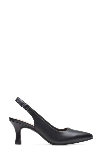 Shop Clarks Kataleyna Step Slingback Pump In Black Leather