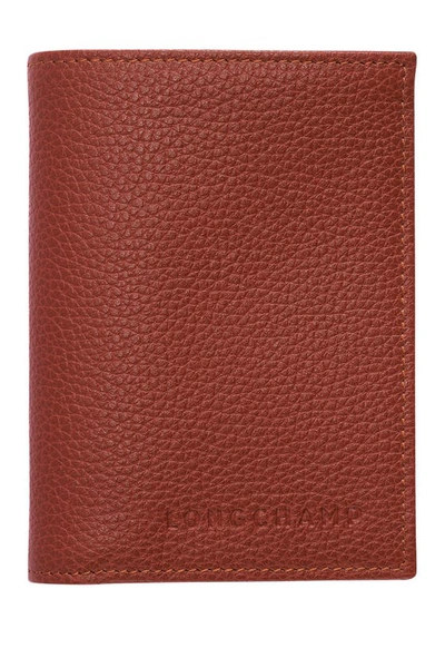 Longchamp Le Foulonne Card Holder In Chestnut | ModeSens