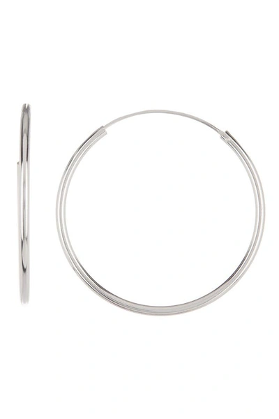 Shop Argento Vivo Sterling Silver 40mm Endless Hoop Earrings In Silver