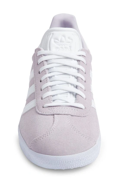Shop Adidas Originals Gazelle Sneaker In Silver Dawn/ White/ Black