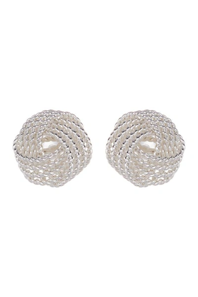 Shop Argento Vivo Sterling Silver 18k Gold Plated Sterling Silver Textured Knot Stud Earrings