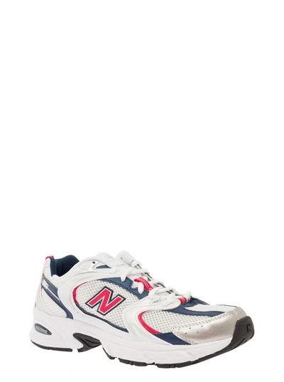 Shop New Balance '530' Multicolor Low Top Sneakers With Logo Patch In Tech Fabric Man In White