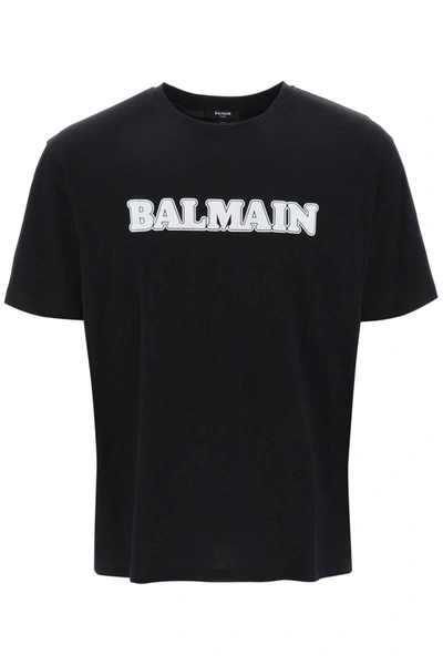 Shop Balmain Rétro T-shirt In Black