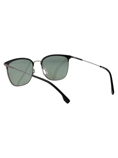 Shop Hugo Boss Boss  Sunglasses In Ansuc Black Dark Ruthenium
