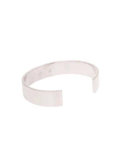 Shop Dolce & Gabbana Silver-colored Bracelet With Logo Plaque In Brass Man In Grey