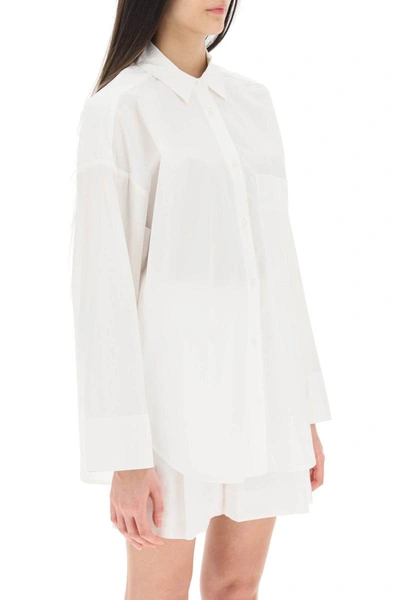 Shop By Malene Birger Derris Boxy Fit Shirt In Organic Cotton In White