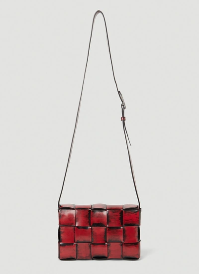 Shop Bottega Veneta Women Painted Cassette Crossbody Bag In Red