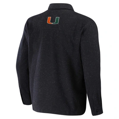 Shop Darius Rucker Collection By Fanatics Heather Charcoal Miami Hurricanes Sherpa-lined Full-snap Shack