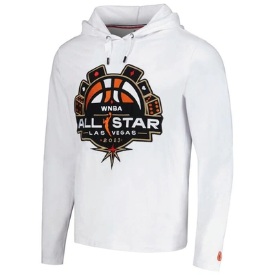 Shop Fisll Unisex   White 2023 Wnba All-star Game Applique Long Sleeve Hoodie T-shirt