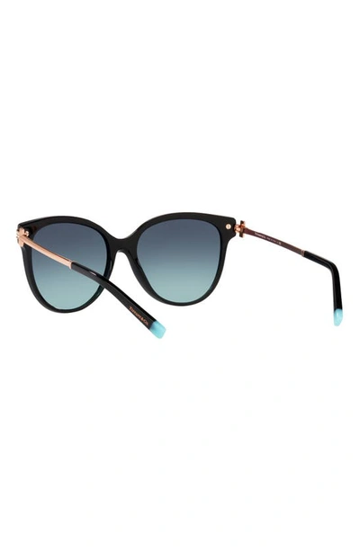 Shop Tiffany & Co 55mm Gradient Pillow Sunglasses In Black