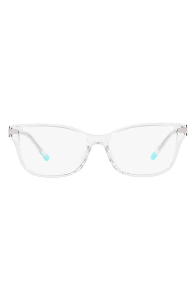 Shop Tiffany & Co 54mm Rectangular Optical Glasses In Clear