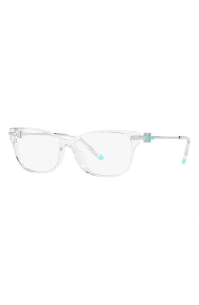 Shop Tiffany & Co 54mm Rectangular Optical Glasses In Clear