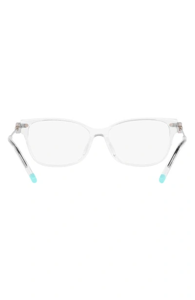 Shop Tiffany & Co 54mm Rectangular Optical Glasses In Clear