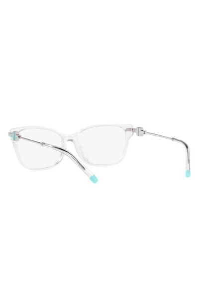 Shop Tiffany & Co 54mm Rectangular Optical Glasses In Clear