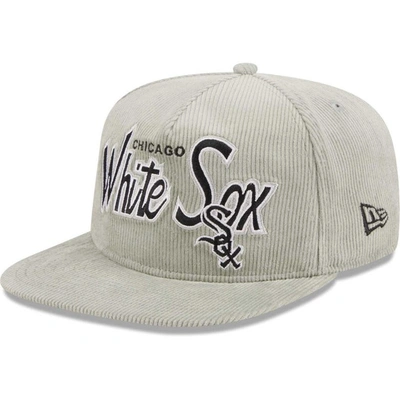 Shop New Era Gray Chicago White Sox Corduroy Golfer Adjustable Hat