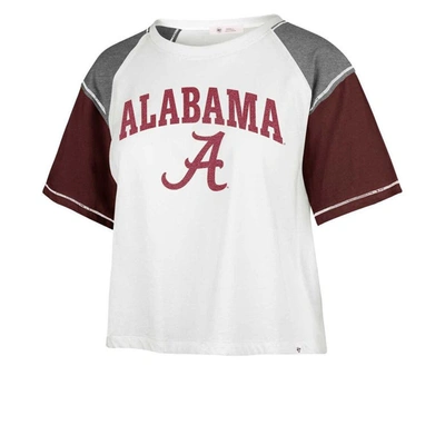 Shop 47 ' White Alabama Crimson Tide Serenity Gia Cropped T-shirt