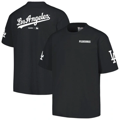 Shop Pleasures Black Los Angeles Dodgers Team T-shirt