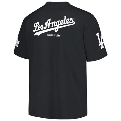 Shop Pleasures Black Los Angeles Dodgers Team T-shirt