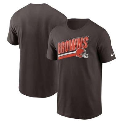 Shop Nike Brown Cleveland Browns Essential Blitz Lockup T-shirt