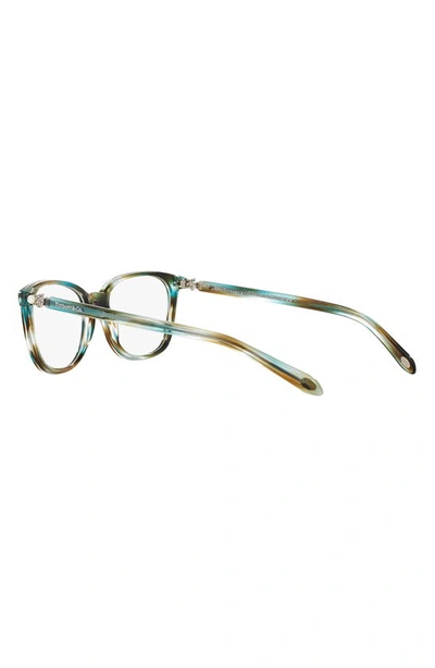 Shop Tiffany & Co 51mm Rectangular Optical Glasses In Turquoise