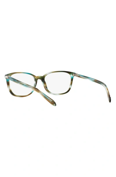 Shop Tiffany & Co 51mm Rectangular Optical Glasses In Turquoise