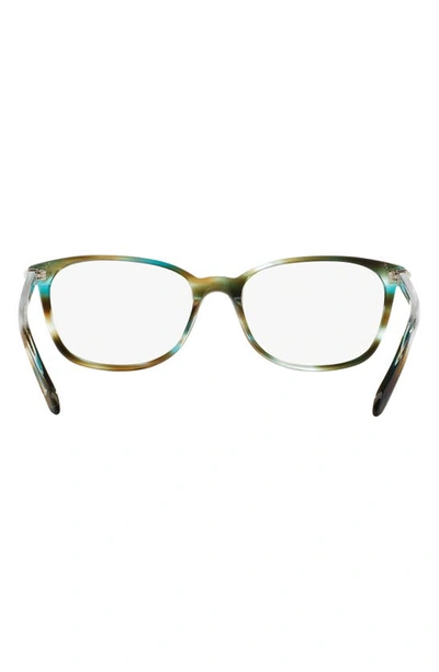 Shop Tiffany & Co 51mm Rectangular Optical Glasses In Turquoise