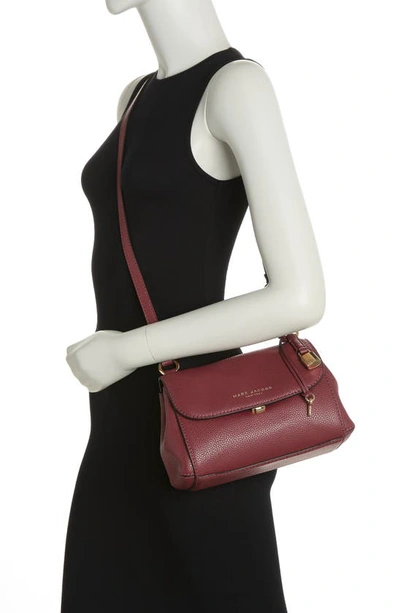 Shop Marc Jacobs Mini Boho Grind Leather Shoulder Bag In Pomegranate