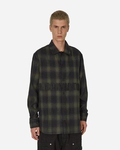 Shop Alyx Graphic Flannel Shirt Military In Green