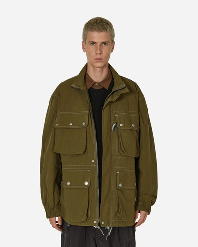 And Wander Khaki Parachute Jacket In Green