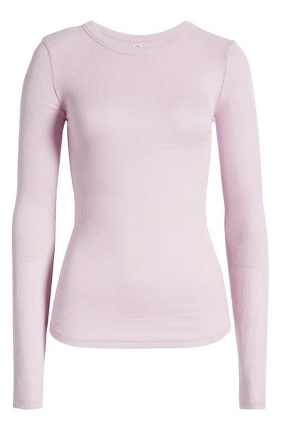 Shop Bp. Long Sleeve Rib Crewneck T-shirt In Purple Fair