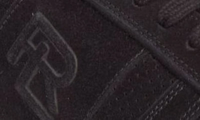 Shop Ralph Lauren Purple Label Ethan Ii Calfskin Suede Sneaker In Black