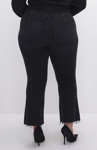 Good American Good Legs Black Cropped Mini Bootcut Jean In Black267