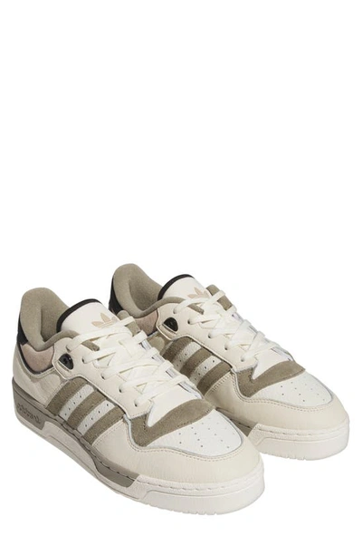 Shop Adidas Originals Rivalry Low 86 Sneaker In Off White/ Black/ Wonder Beige