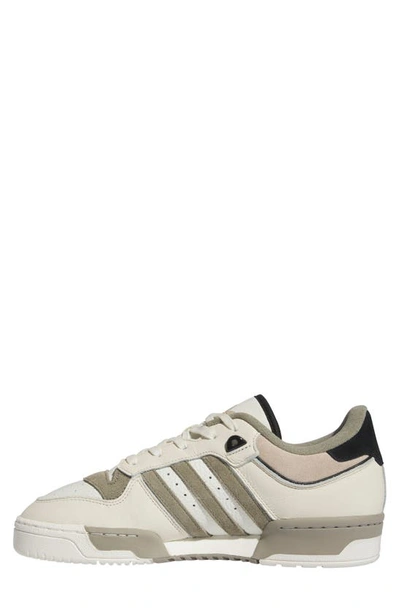 Shop Adidas Originals Rivalry Low 86 Sneaker In Off White/ Black/ Wonder Beige