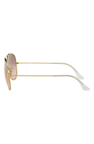 Ray Ban Original 62mm Aviator Sunglasses In Pink Flash