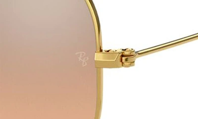 Shop Ray Ban Original 62mm Aviator Sunglasses In Pink Flash