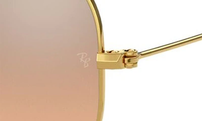 Ray Ban Original 62mm Aviator Sunglasses In Pink Flash